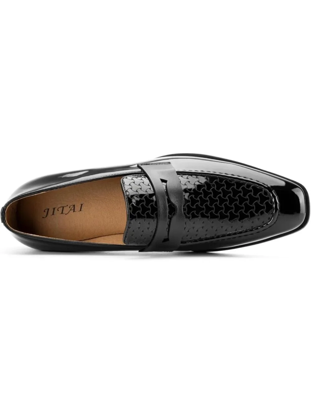 Men's Black Shine Tuxedo Classic Slip On Loafer Formal Imported Dress Shoes